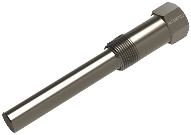 Intempco Threaded Straight Barstock Thermowell, TW103